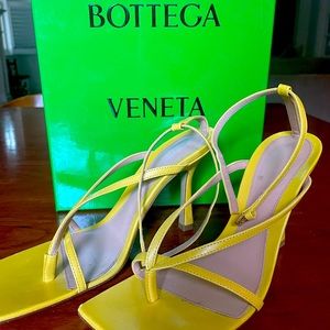 Bottega Veneta high heel stretch sandal lounge Nappa Buttercup 608835VBSF0